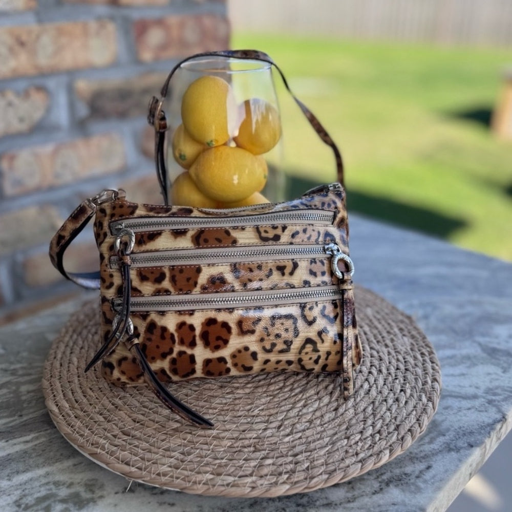 Brighton Leopard Print Crossbody Bag