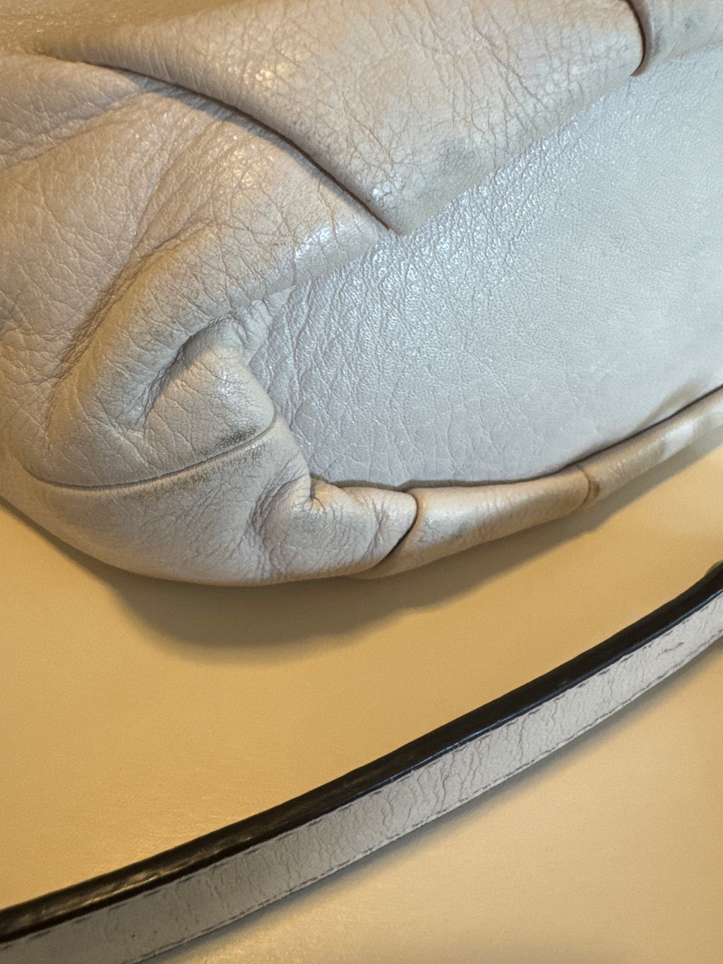 Coach Madison Leather Lindsey Satchel Parchment Cream 18641