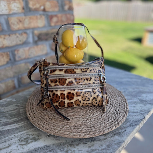 Brighton Leopard Print Crossbody Bag