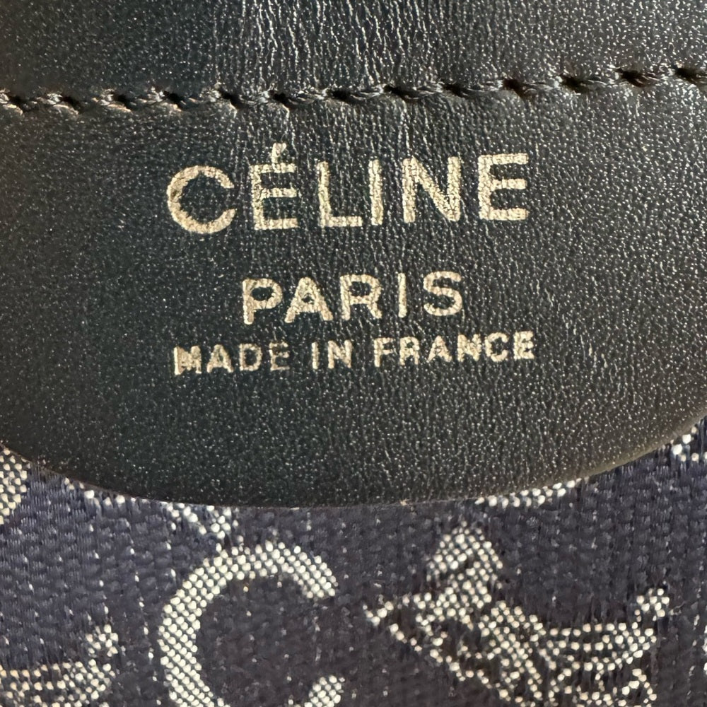 Celine Vintage C Carriage Monogram Boston Bag Blue