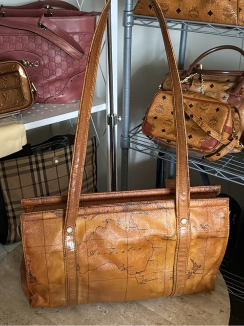 Alviero Martini shoulder tote bag in cognac