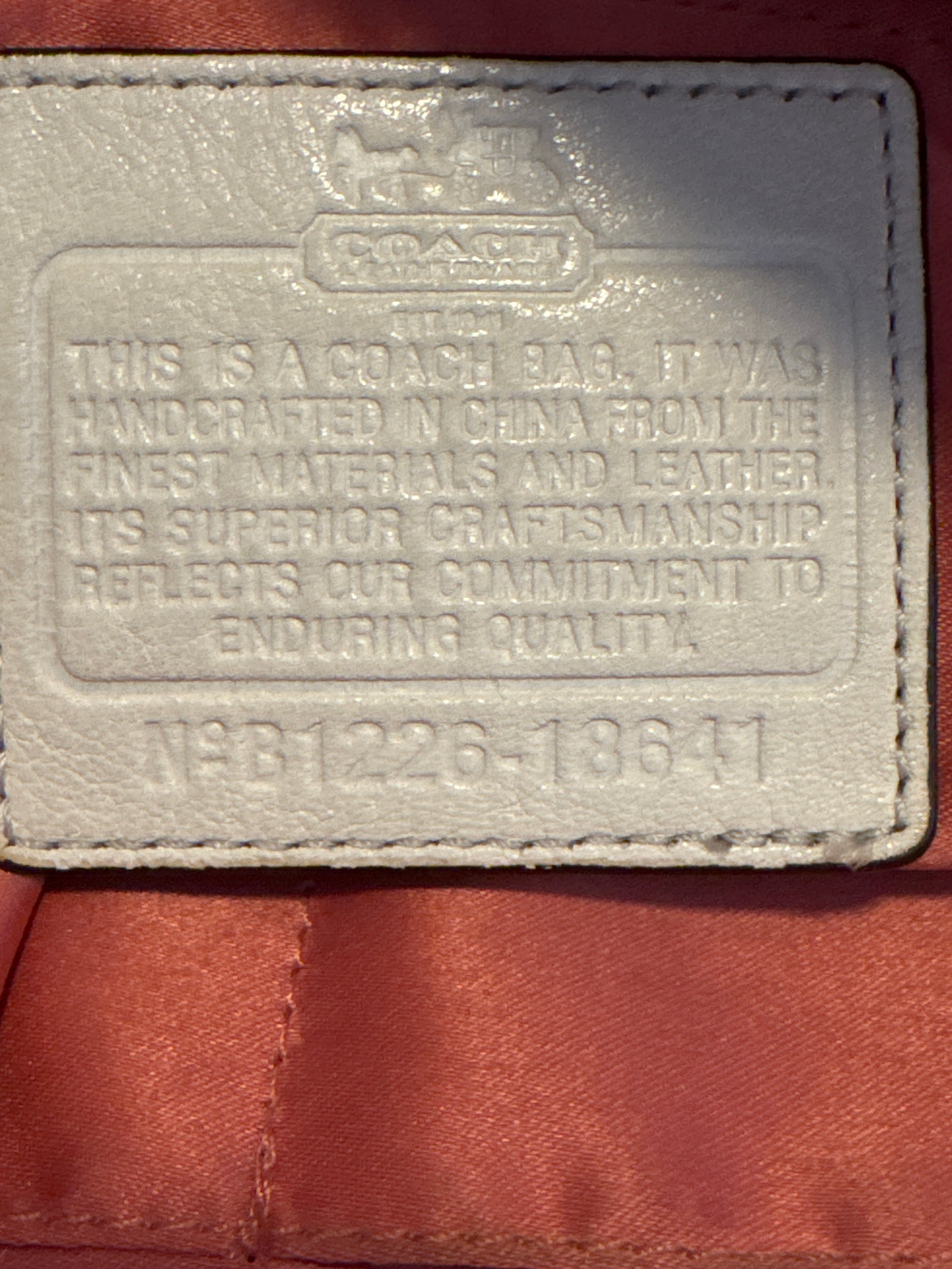 Coach Madison Leather Lindsey Satchel Parchment Cream 18641