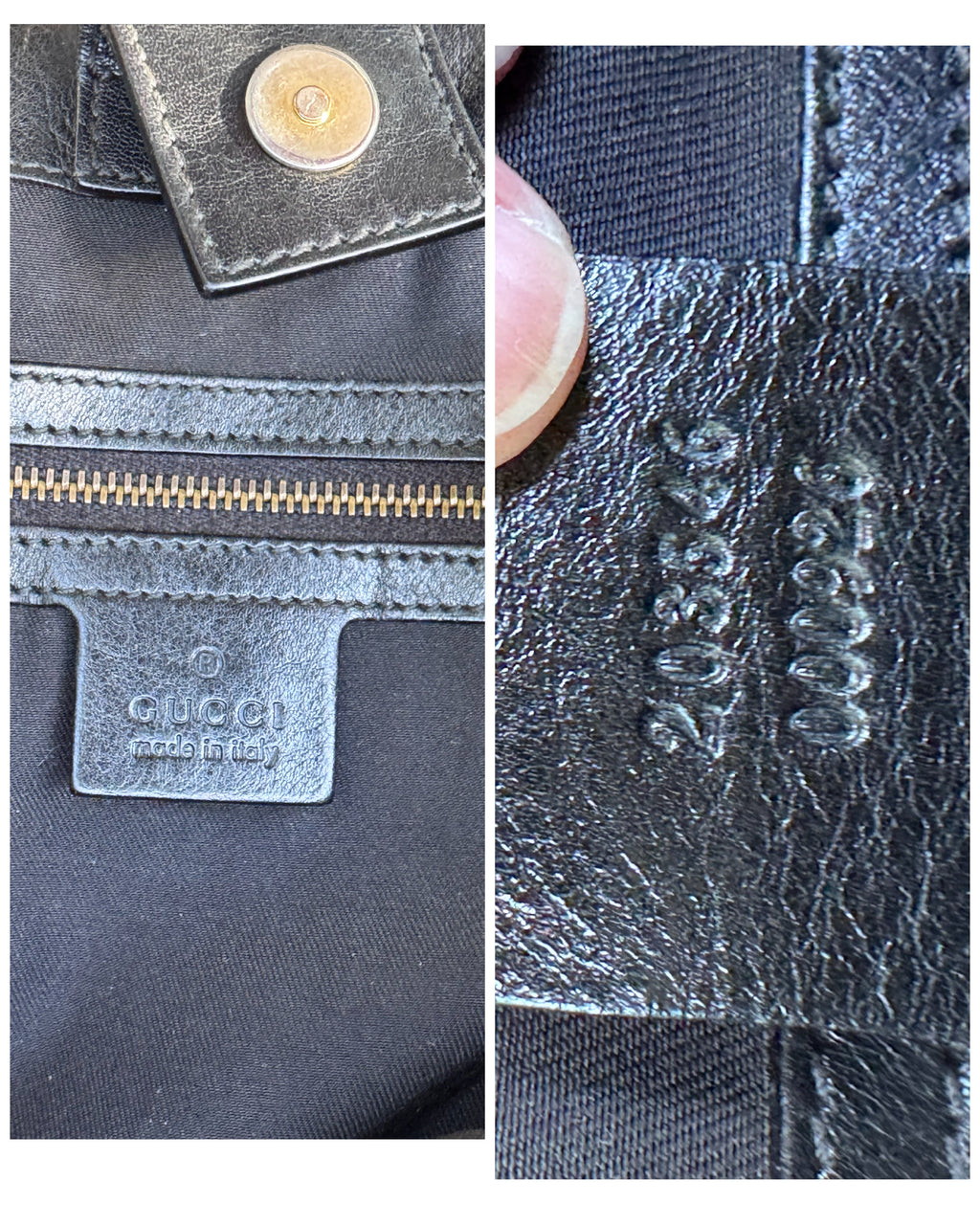 Gucci Vintage Black GG Canvas Medium Jockey Tote Bag