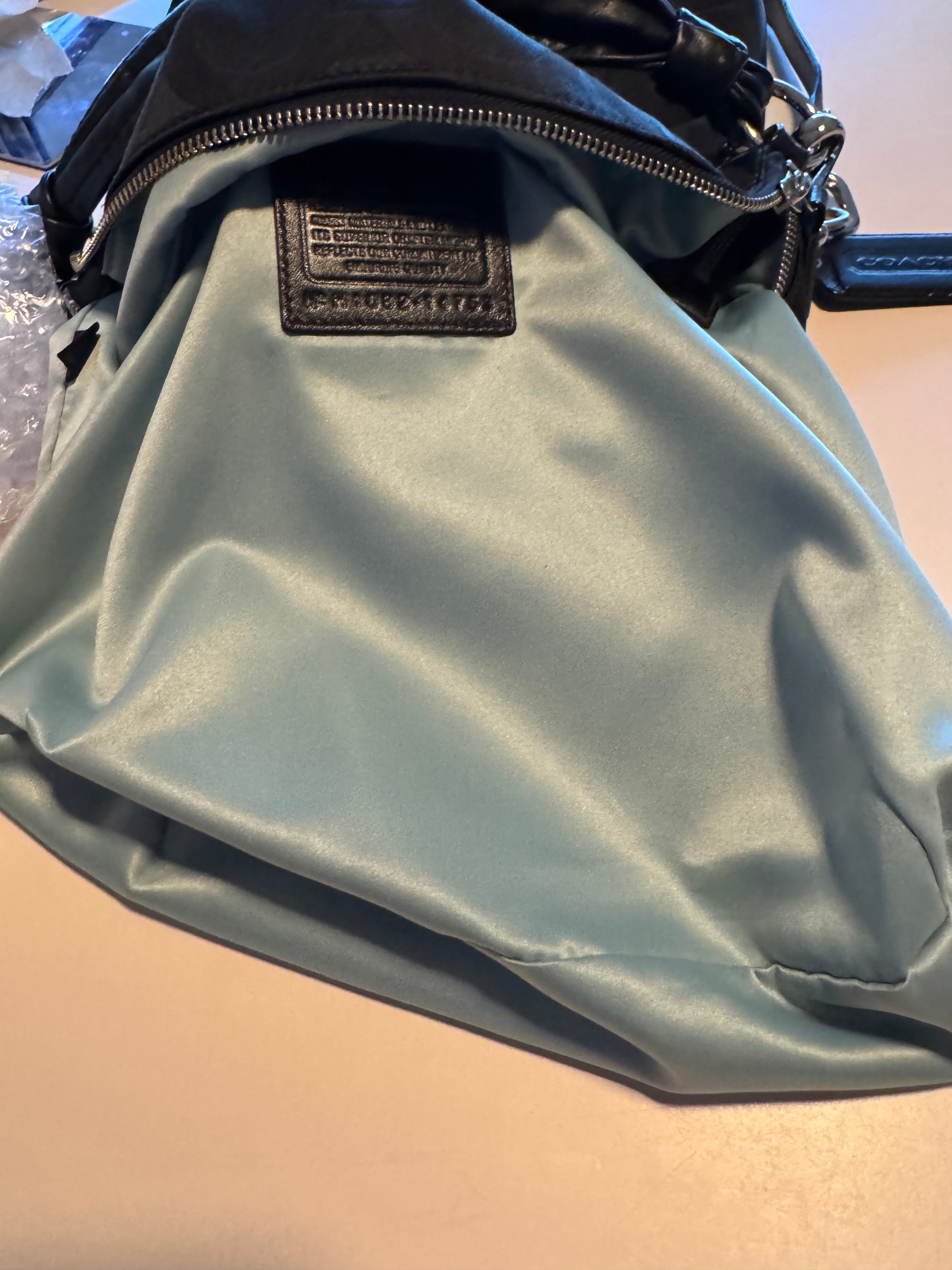 Coach Kristin Black Optic Art Sateen Hobo Bag 14753