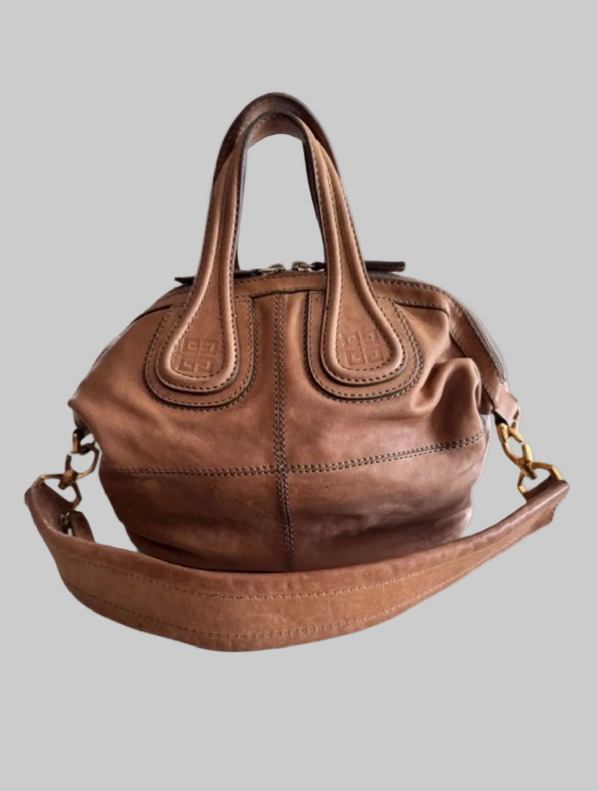 Givenchy Nightingale Medium Satchel, Camel Lambskin, Designer Luxury Handbag