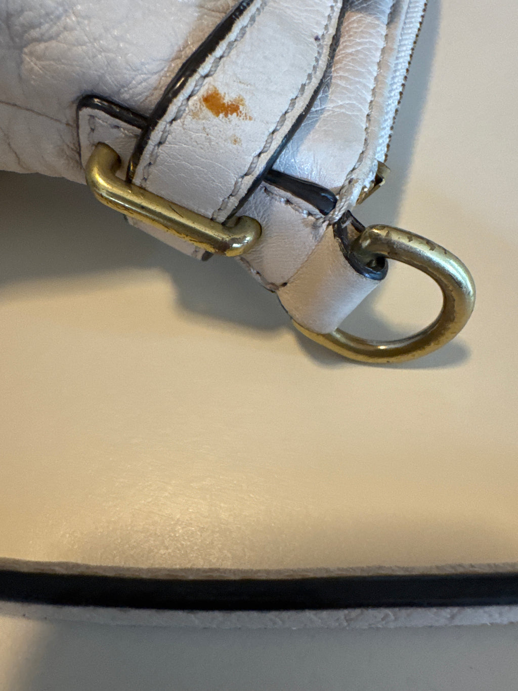 Coach Madison Leather Lindsey Satchel Parchment Cream 18641