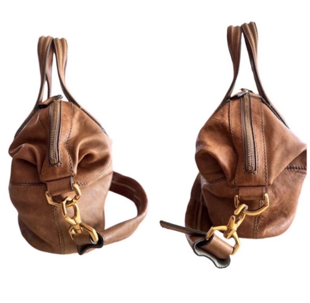 Givenchy Nightingale Medium Satchel, Camel Lambskin, Designer Luxury Handbag