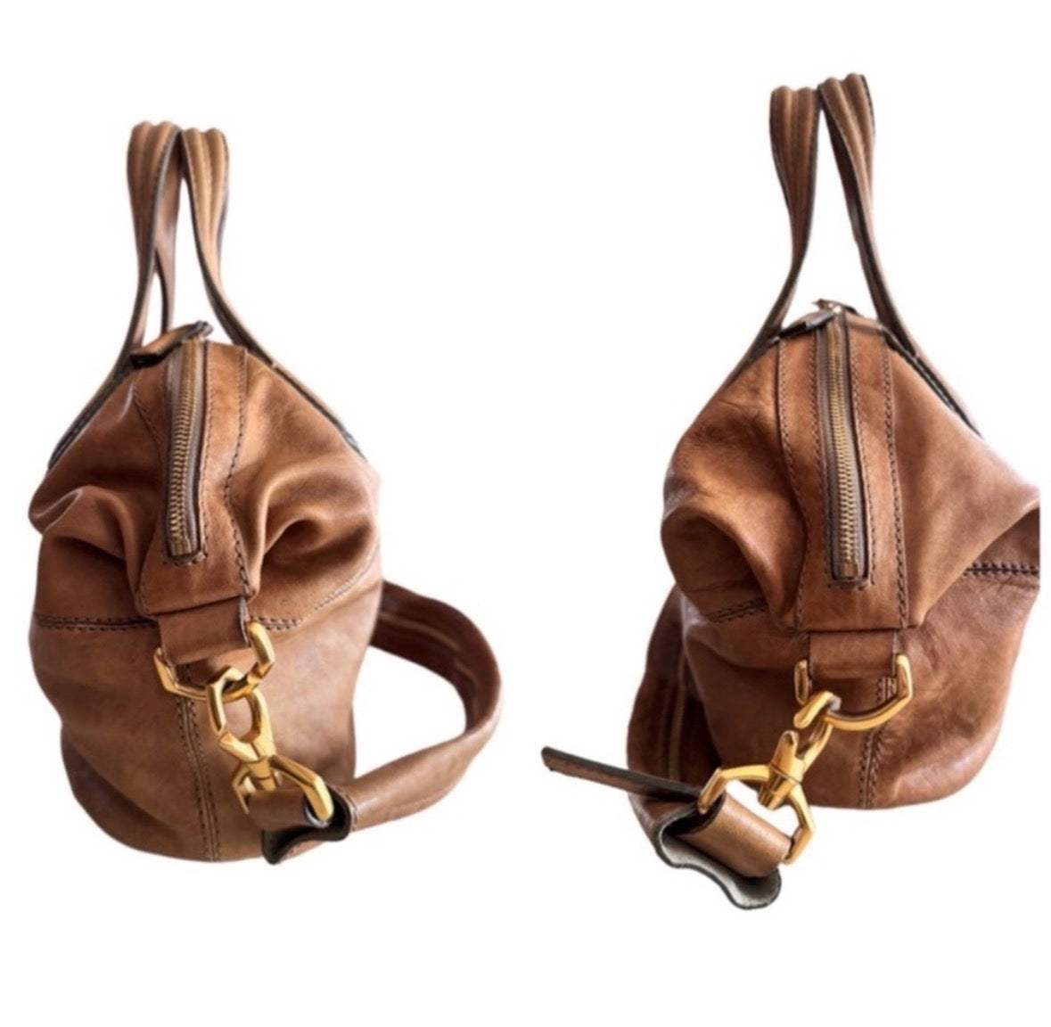 Givenchy Nightingale Medium Satchel, Camel Lambskin, Designer Luxury Handbag