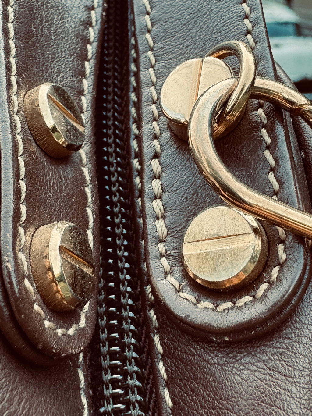 Vintage Borbonese Redwall Dome Satchel – Iconic Quail Print Suede & Leather