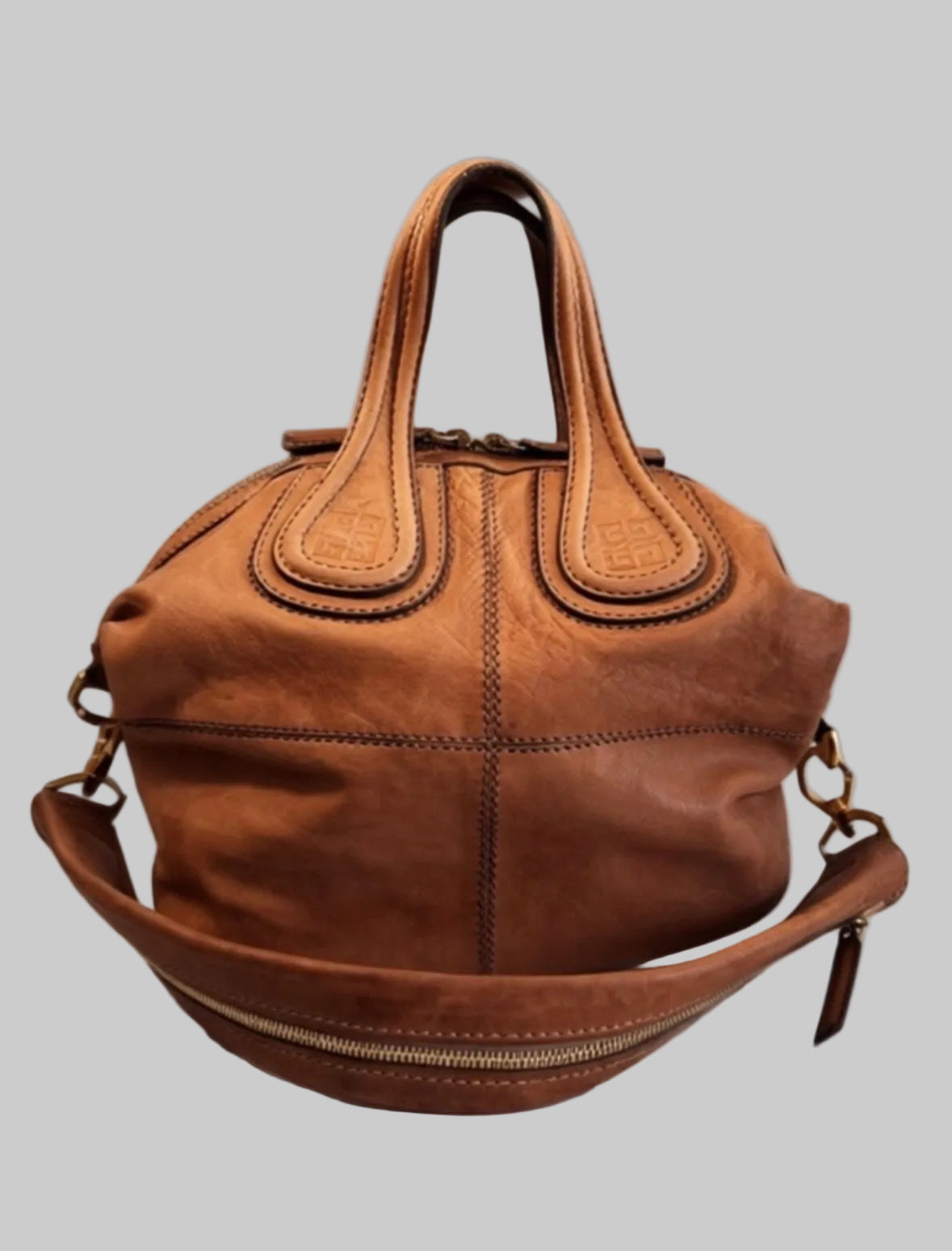Givenchy Nightingale Medium Satchel, Camel Lambskin, Designer Luxury Handbag
