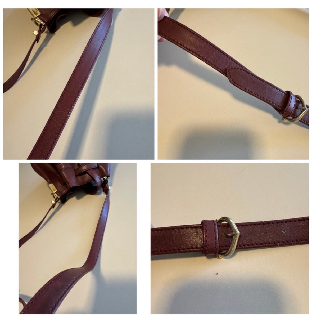 Cartier Must de Cartier Bordeaux Leather Bucket Bag