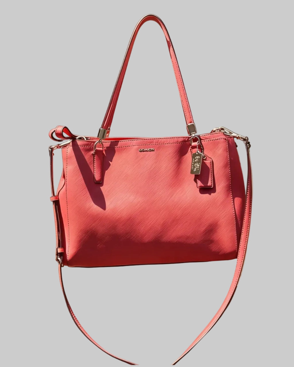 Coach Madison Saffiano Leather Large Christie Carryall Tote