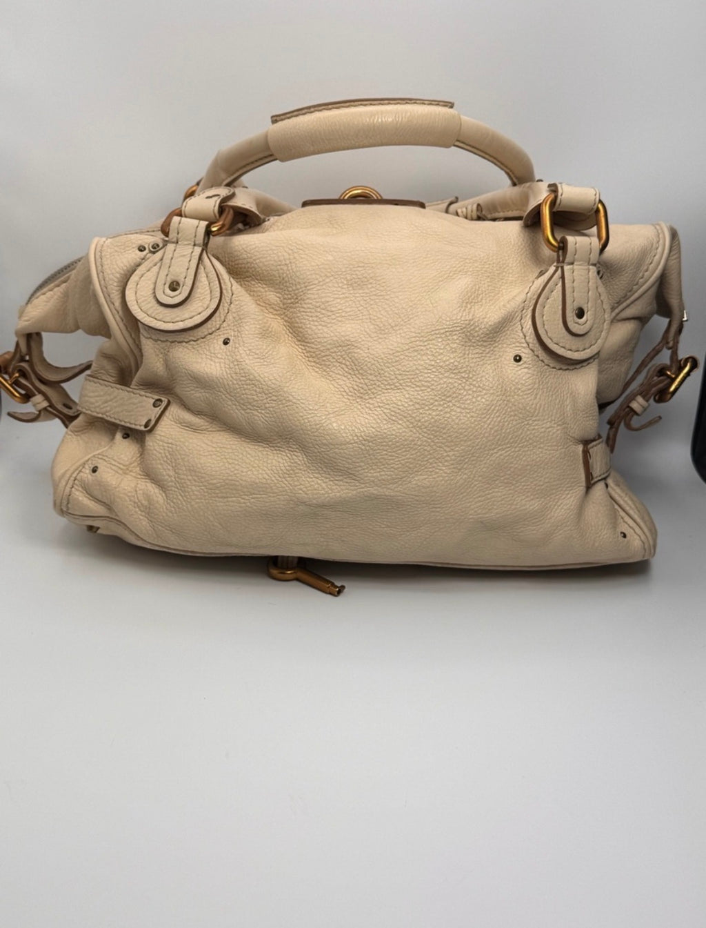 Chloe Paddington Large Pocket Satchel in ivory