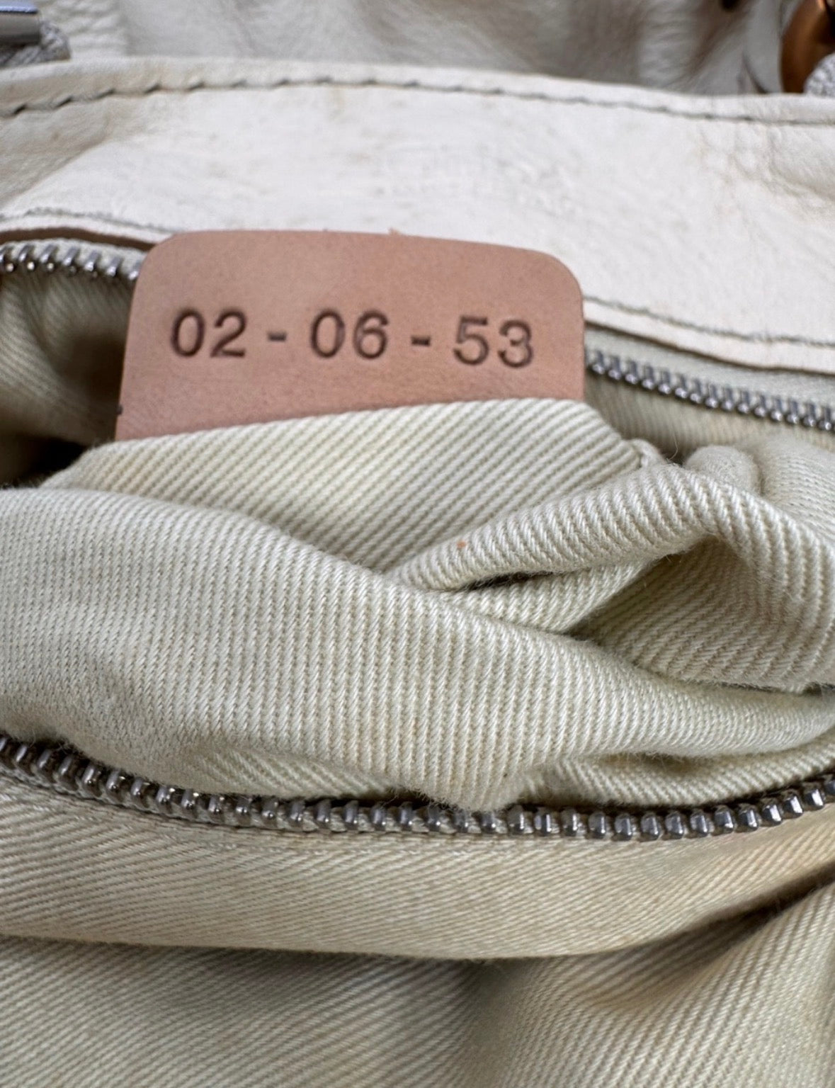 Chloe Paddington Large Pocket Satchel in ivory