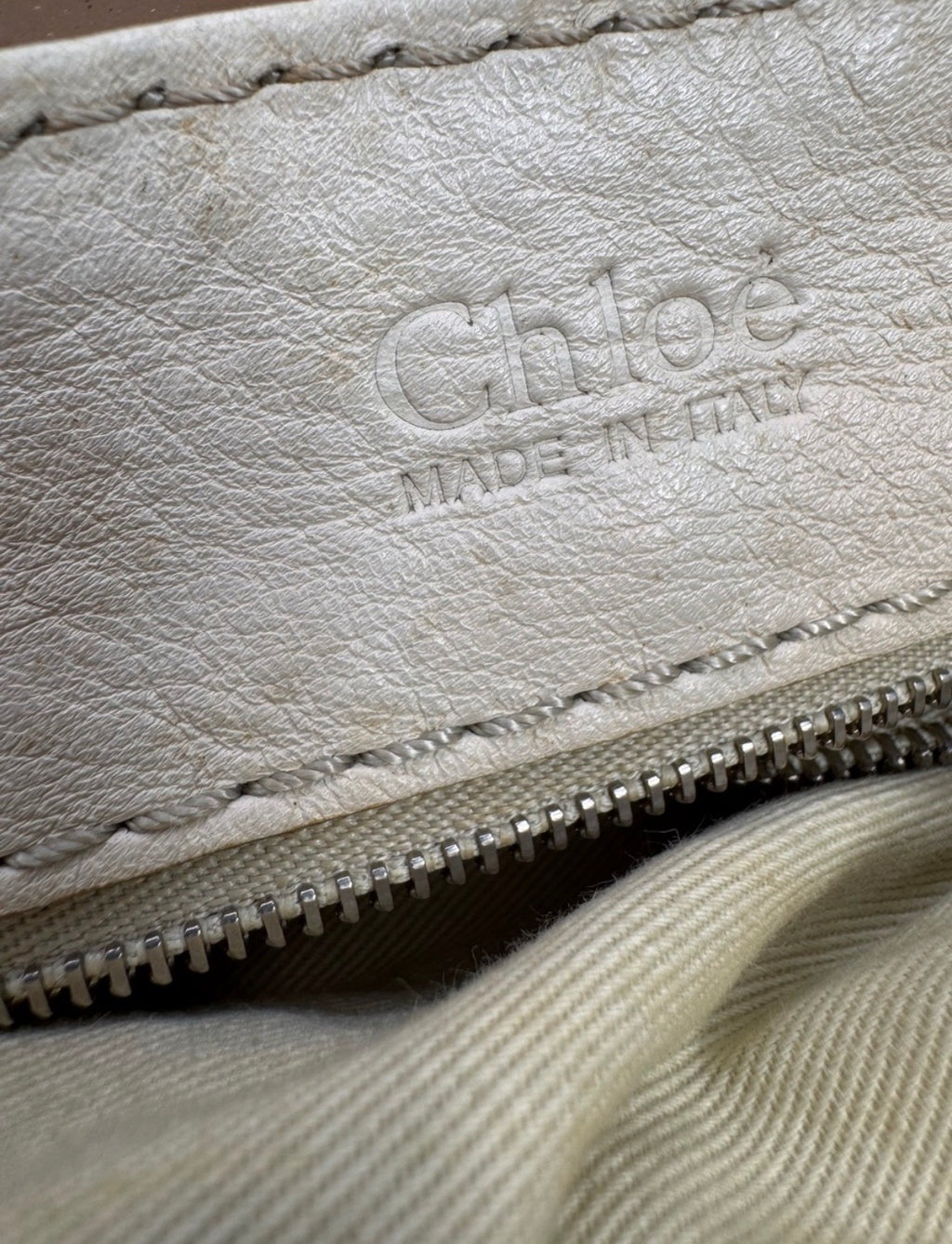 Chloe Paddington Large Pocket Satchel in ivory
