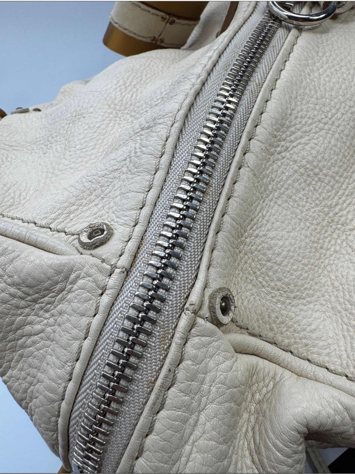Chloe Paddington Large Pocket Satchel in ivory