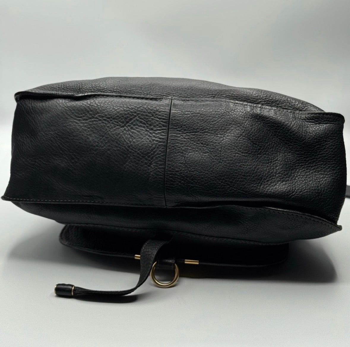 Chloé Marcie Leather Satchel | Black Pebbled Leather | Top Handle Shoulder Bag