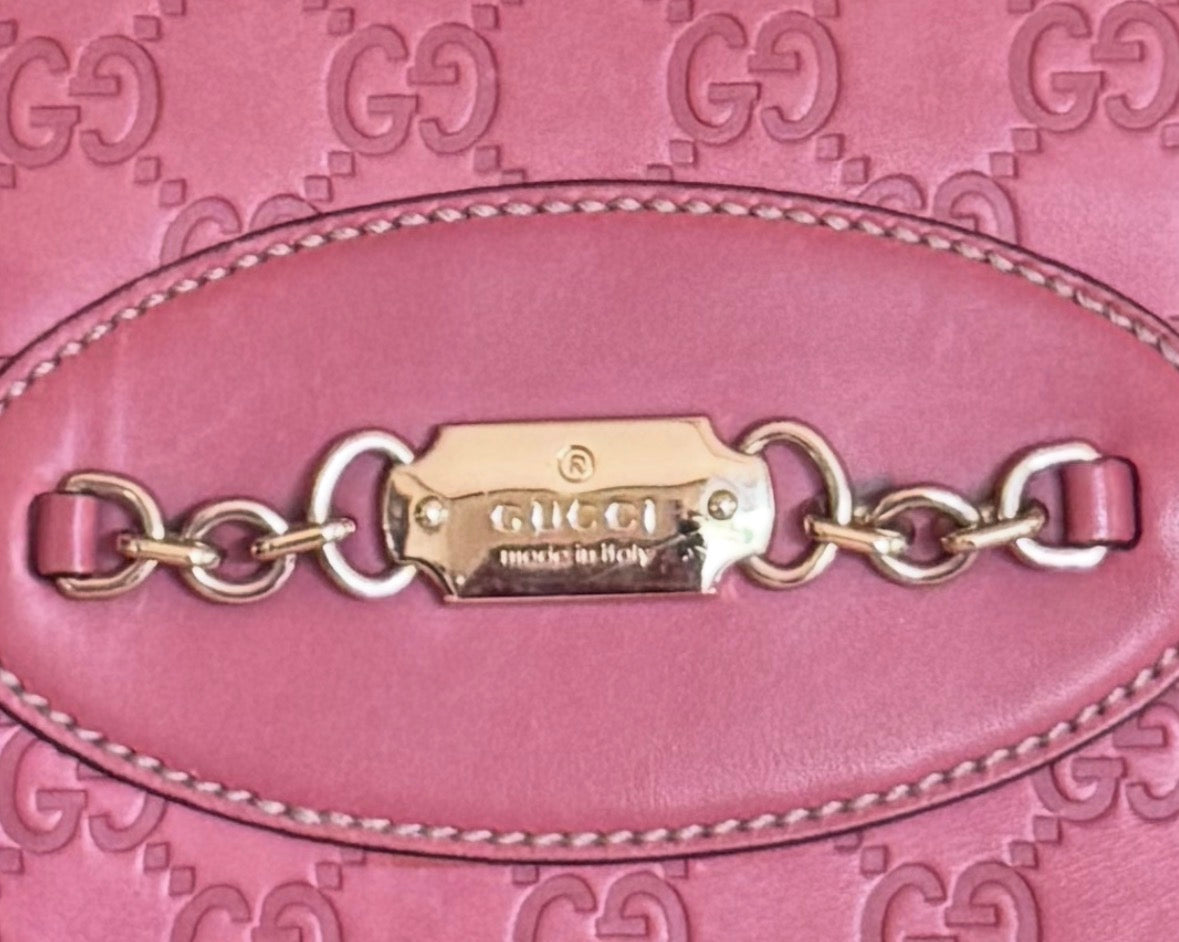 Authentic Gucci Guccissima Leather Horsebit Hobo Tote – Blush Pink