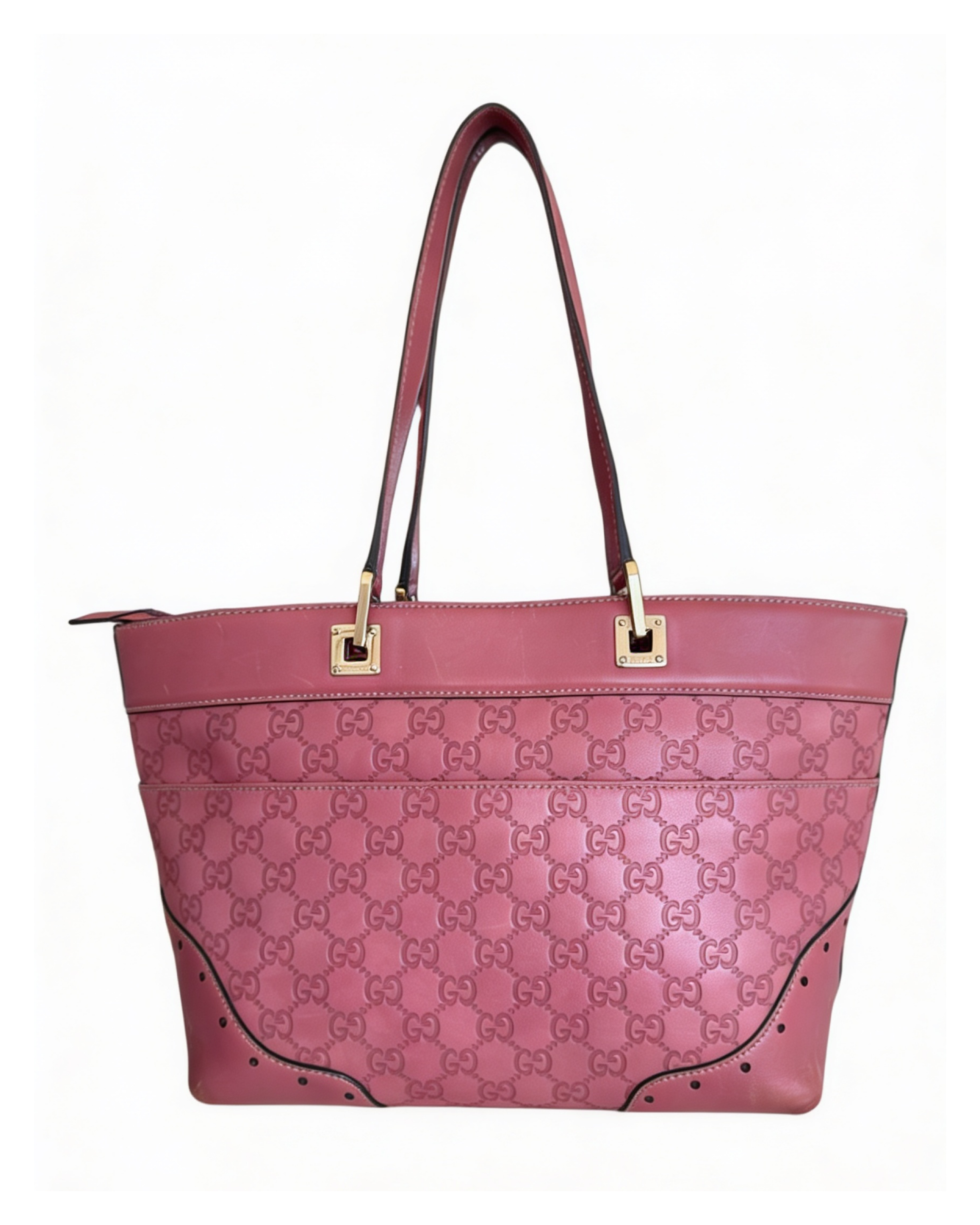 Authentic Gucci Guccissima Leather Horsebit Hobo Tote – Blush Pink