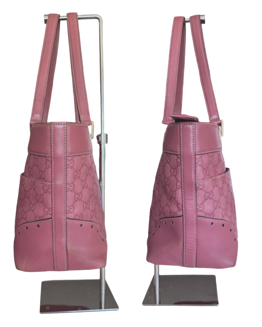 Authentic Gucci Guccissima Leather Horsebit Hobo Tote – Blush Pink
