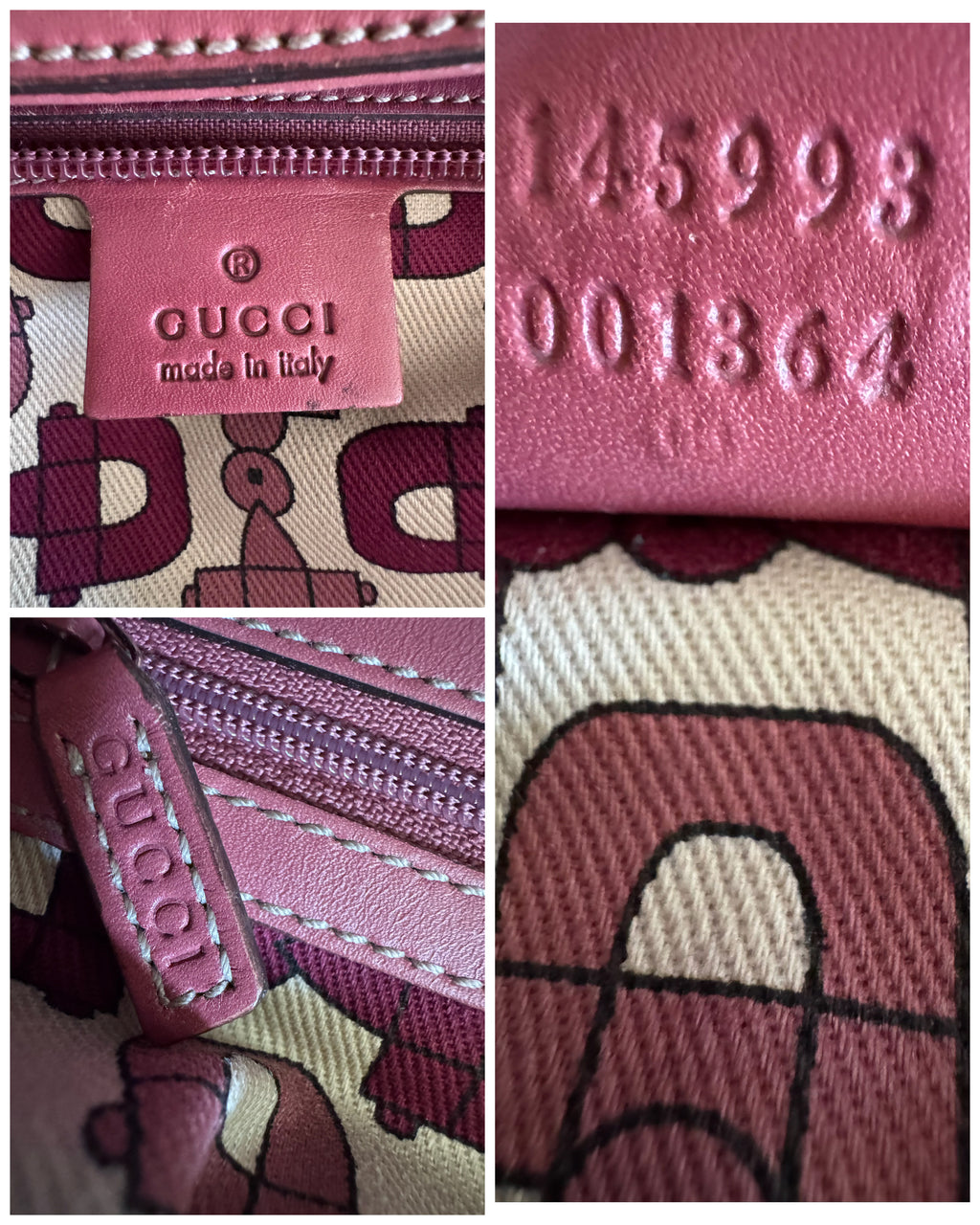 Authentic Gucci Guccissima Leather Horsebit Hobo Tote – Blush Pink